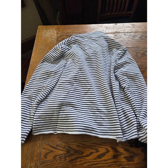 FRANK & EILEEN Mini Belfast Crop Peacoat Navy French Stripe sz XL - Picture 5 of 5